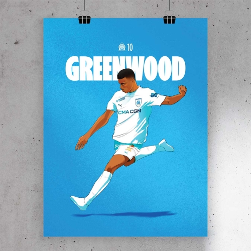 Poster Greenwood 24/25 Olympique de Marseille Official Store