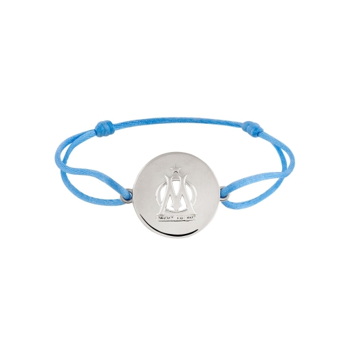 Pulsera de plata Cordón azul