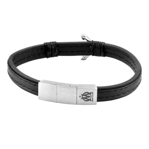 Pulsera de cuero OM ancla marina