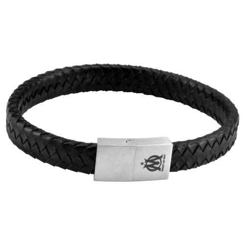 Pulsera OM cuero negro modelo pequeño