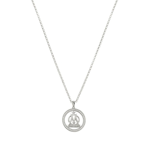 Collar Logo Redondo Plata Mixto