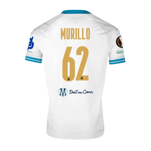 Authentic OM Home Europe Murillo Jersey 2023/2024 size M Olympique de