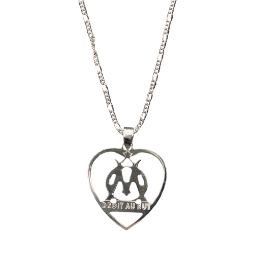Colgante OM medalla de plata corazón