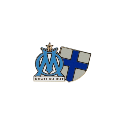 Pins con logotipo y escudo del OM
