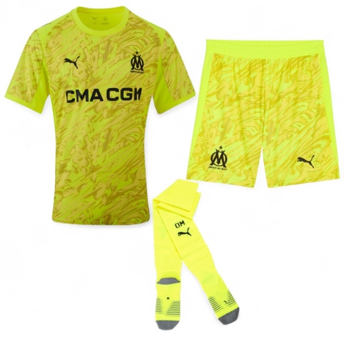 Tenue complète OM Gardien Jaune 25/26
