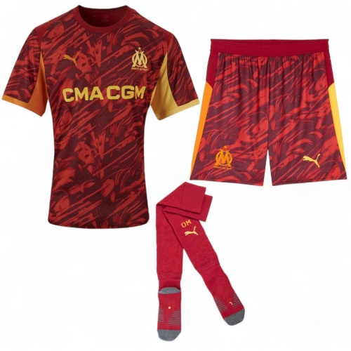 Tenue complète OM Gardien Rouge 25/26