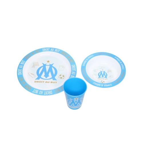 OM Set de comida para bebé blanco/azul