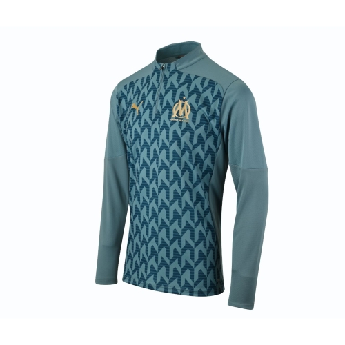 Sudadera 1/4 Zip OM Azul Turquesa Pre-Match