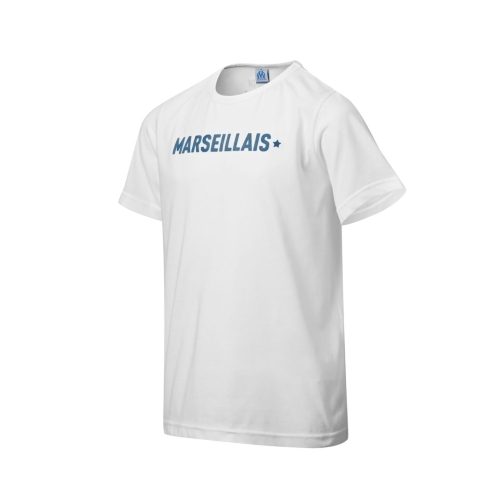 OM Made In Marseille Camiseta blanca Niño