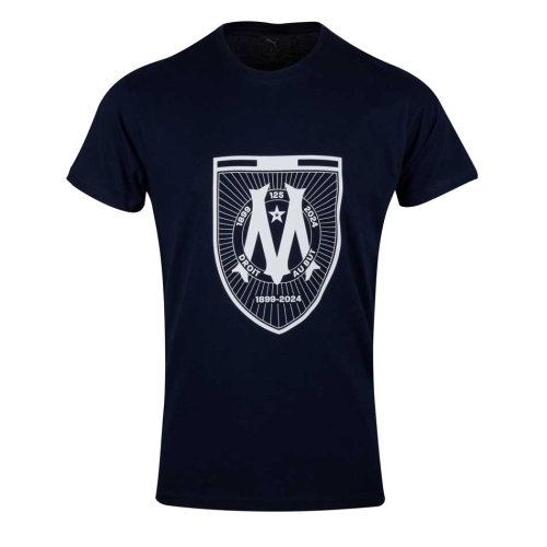 Camiseta OM 125 Años Azul Marino y Blanca